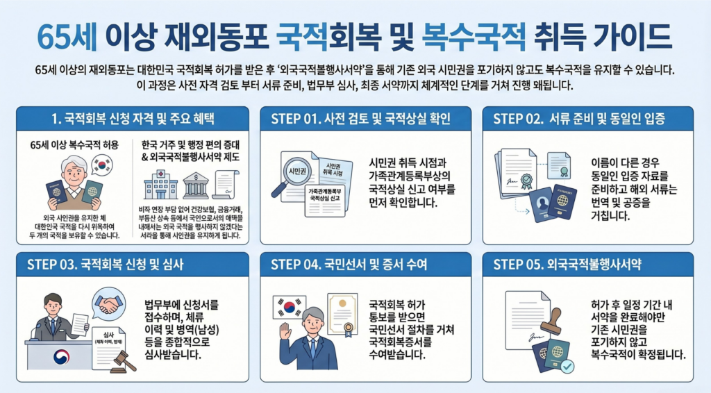 65세 이상 국적회복 신청방법|미국 시민권·캐나다 시민권 유지, 복수국적 및 이중국적 가능 조건 총정리 1
