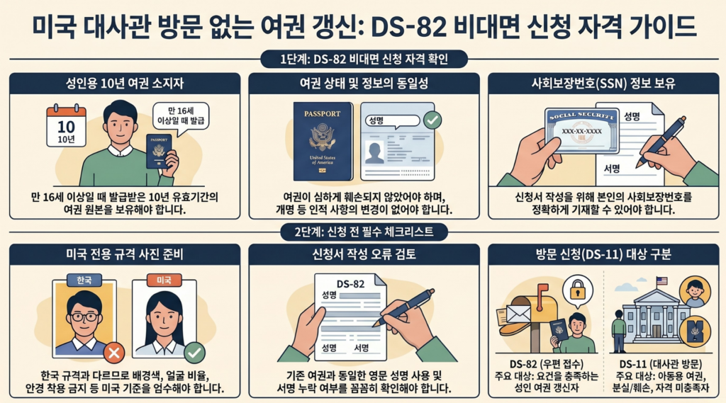 미국 여권 갱신·재발급 방법|DS82 비대면 신청 총정리 1