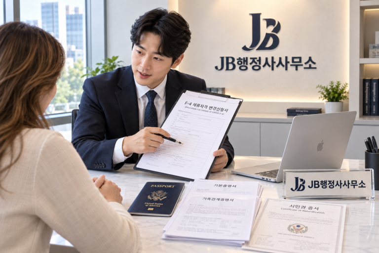 미국시민권자 f4비자 신청 거소증 발급 대행