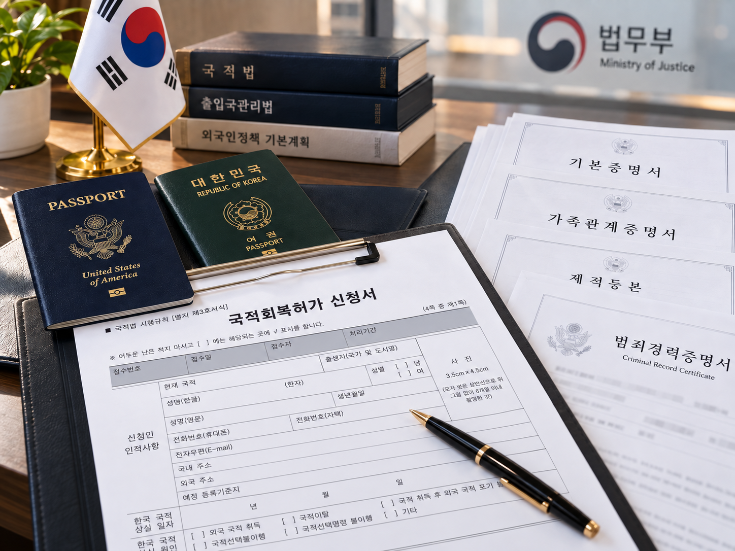 한국 국적회복 신청｜절차·준비서류와 65세 이상 복수국적 요건