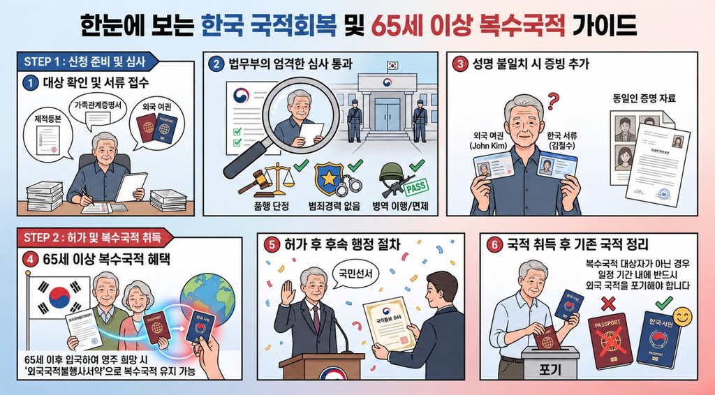 한국 국적회복 신청｜절차·준비서류와 65세 이상 복수국적 요건 1